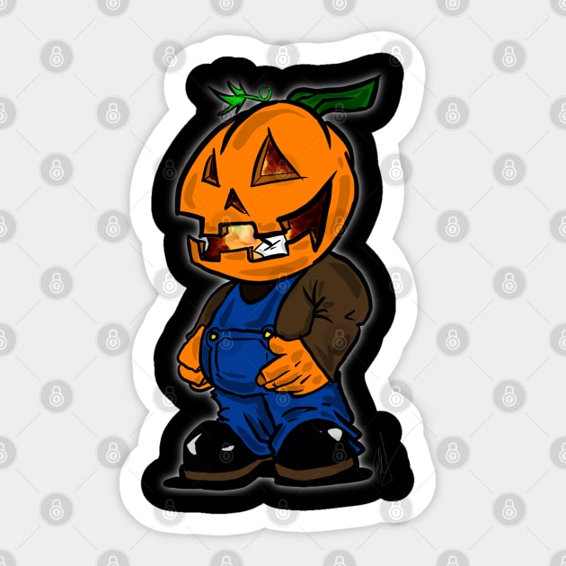 Pumpkin Jack Sticker by BmacArtistry